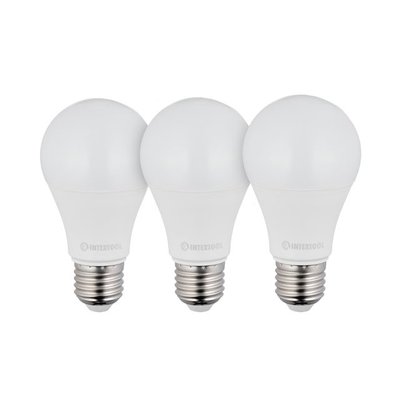Лампи світлодіодні, набір 3 од. LL-0015, LED A60, E27, 12 Вт, 150-300 В, 4000 K, 30000 г, гарантія 3 роки INTERTOOL LL-3015 LL-3015 фото