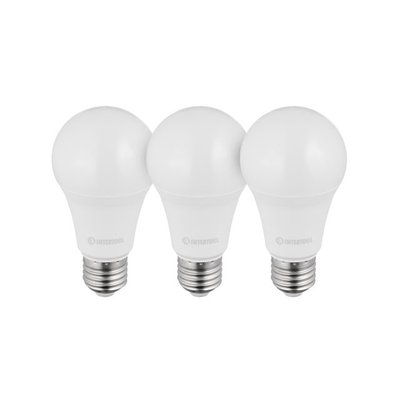 Лампи світлодіодні, набір 3 од. LL-0017, LED A60, E27, 15 Вт, 150-300 В, 4000 K, 30000 г, гарантія 3 роки INTERTOOL LL-3017 LL-3017 фото
