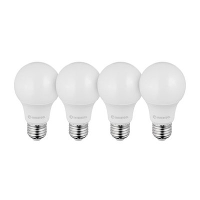 Лампи світлодіодні, набір 4 од. LL-0014, LED A60, E27, 10 Вт, 150-300 В, 4000 K, 30000 г, гарантія 3 роки INTERTOOL LL-4014 LL-4014 фото