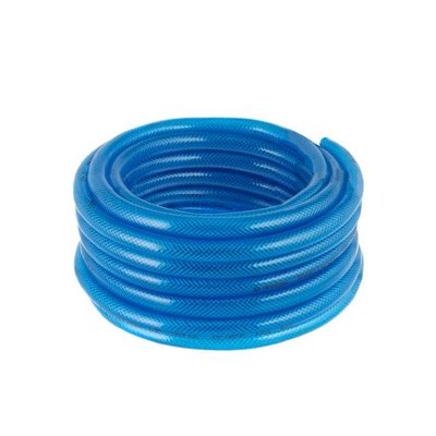Шланг для води, тришаровий, синій, 1/2", 10 м, армований, PVC INTERTOOL GE-4051 GE-4051 фото