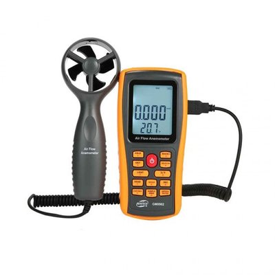 Анемометр-термометр USB 0,3-45м/с, 0-45°C BENETECH GM8902 GM8902 фото